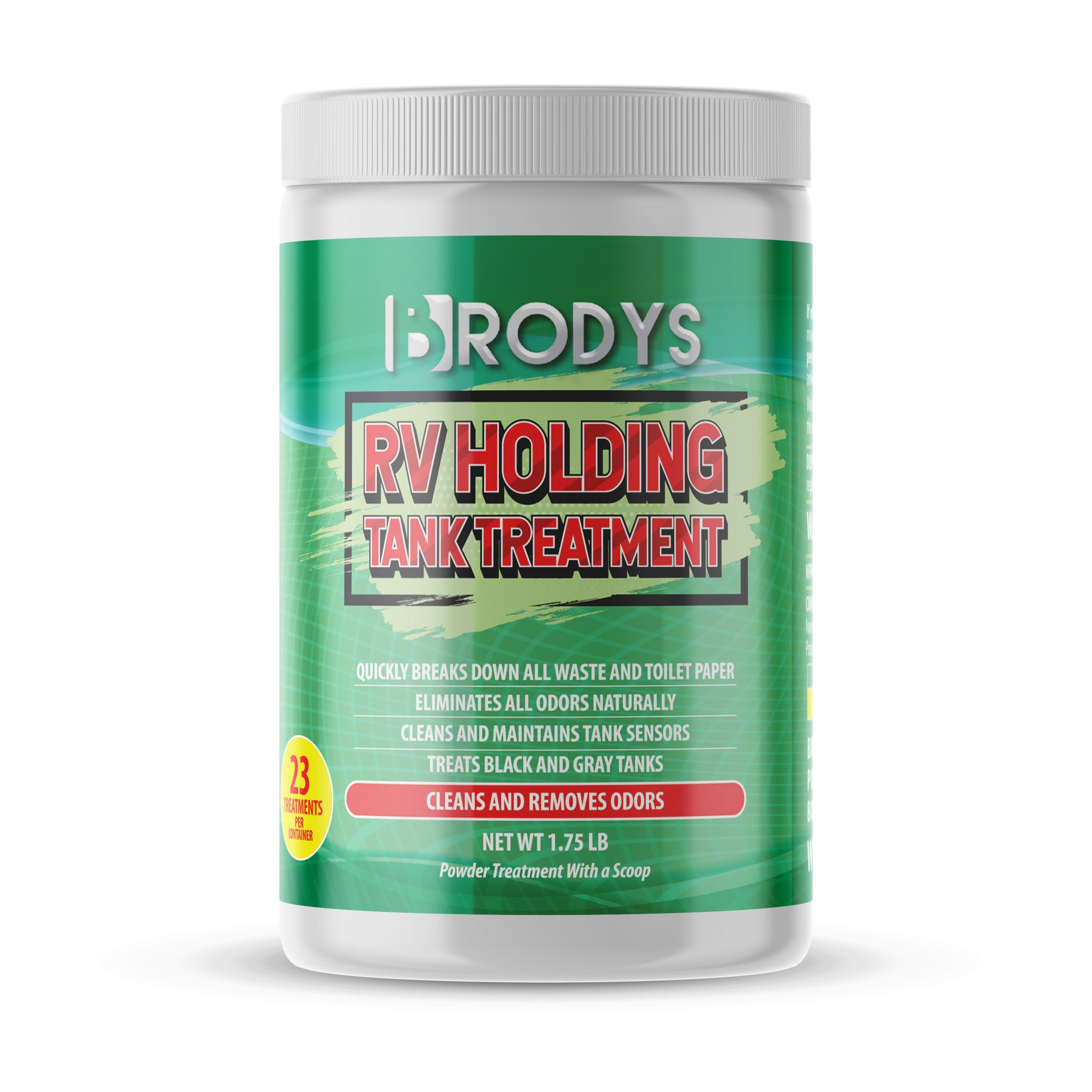 RV Holding Tank Treatment, 1.75lb Jar Brodys