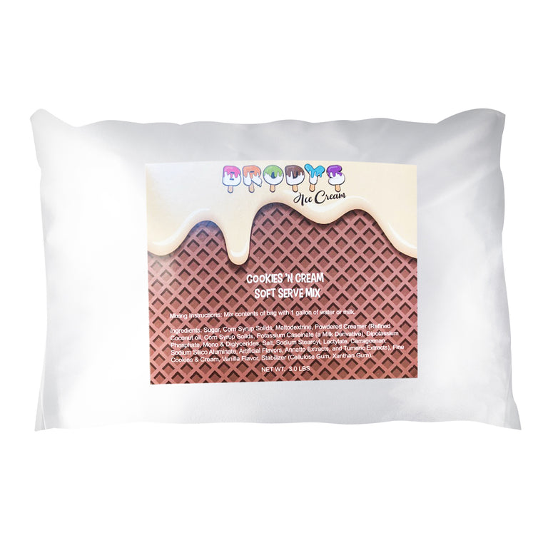Soft Serve Mix, Cookies and Cream Ice Cream, 3 lb Bag - Brodys soft serve mix powder cookies and cream 3 6 lb pound