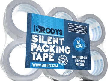 Silent Packing Tape, 6 Pack - Brodys