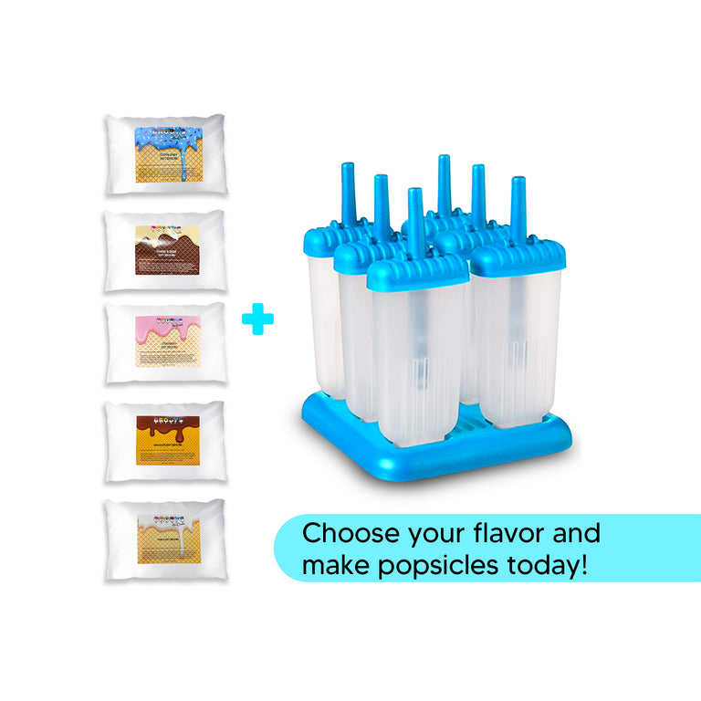 Popsicle Mold Kit with Mix - Brodys soft serve mix powder vanilla chocolate strawberry popsicle mold kit mix for kids at home treat