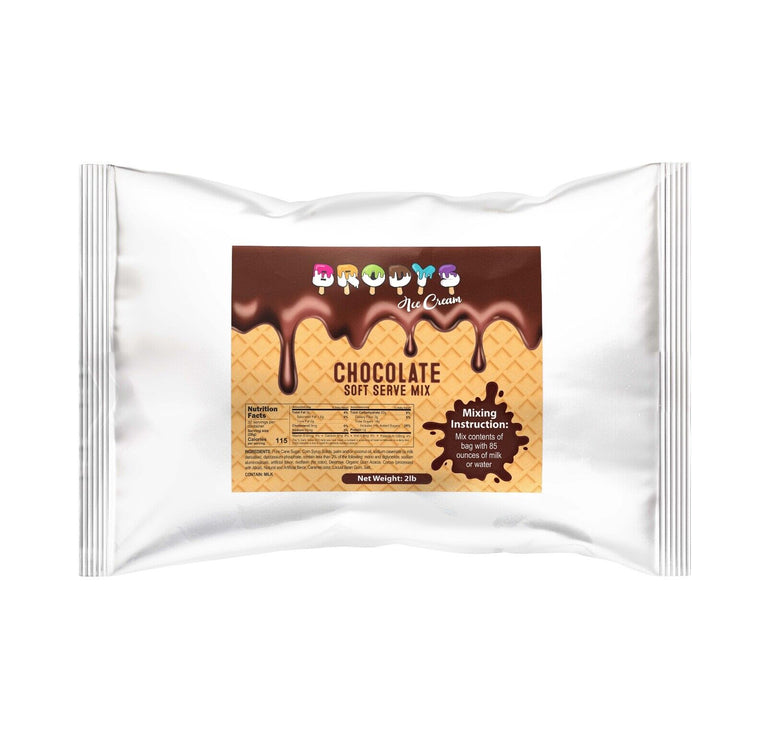 Soft Serve Mix, Chocolate Ice Cream, 2 lb Bag - Brodys